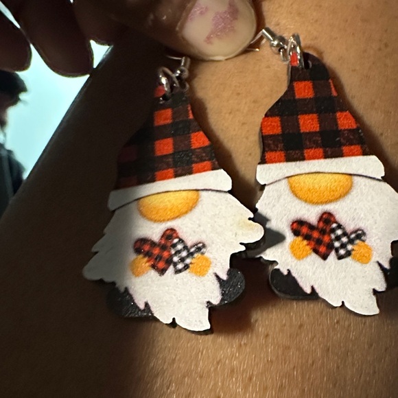 Jewelry - Charming Gnome Plaid Earrings